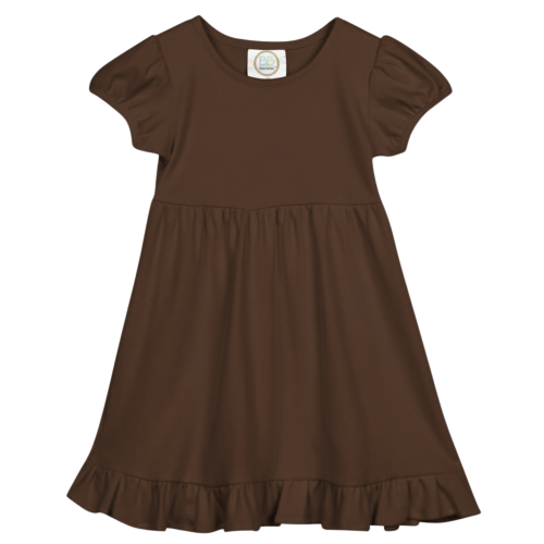 Short Sleeve Empire Waist Ruffle Dress