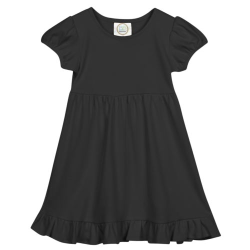 Short Sleeve Empire Waist Ruffle Dress