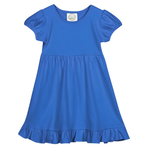 Short Sleeve Empire Waist Ruffle Dress