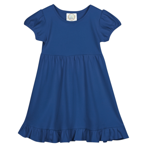 Short Sleeve Empire Waist Ruffle Dress