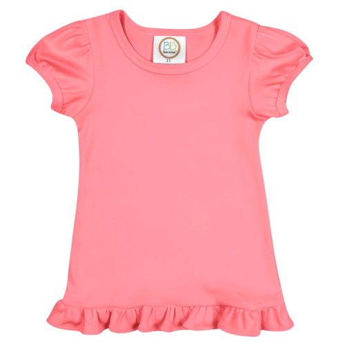 Short Sleeve Ruffle Tee Shirt