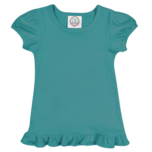 Short Sleeve Ruffle Tee Shirt