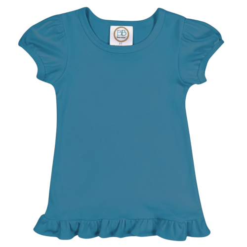 Short Sleeve Ruffle Tee Shirt