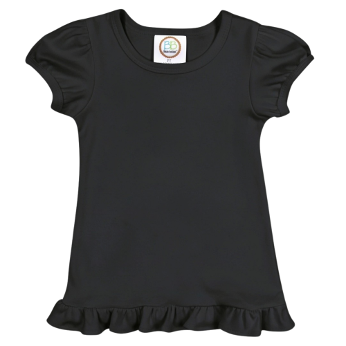 Short Sleeve Ruffle Tee Shirt