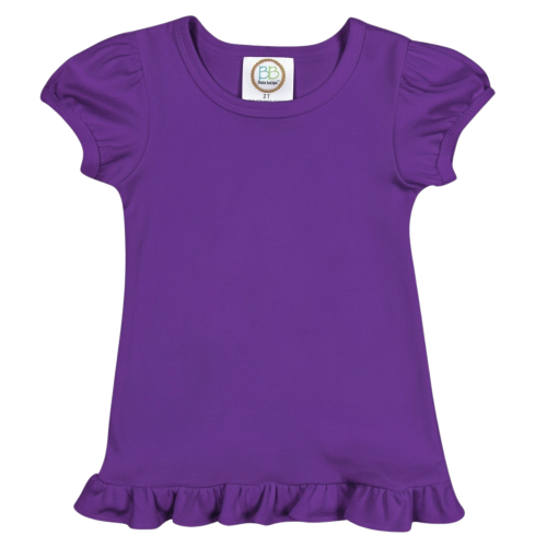 Short Sleeve Ruffle Tee Shirt