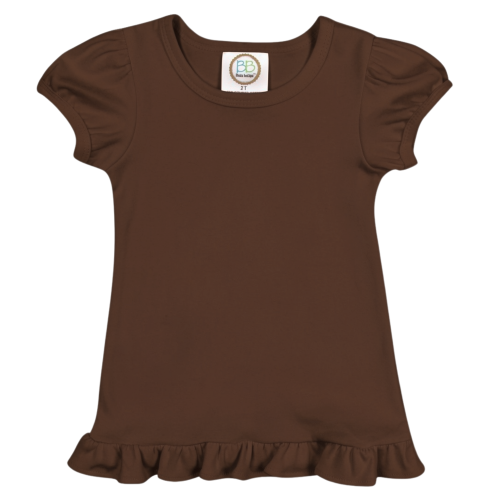 Short Sleeve Ruffle Tee Shirt