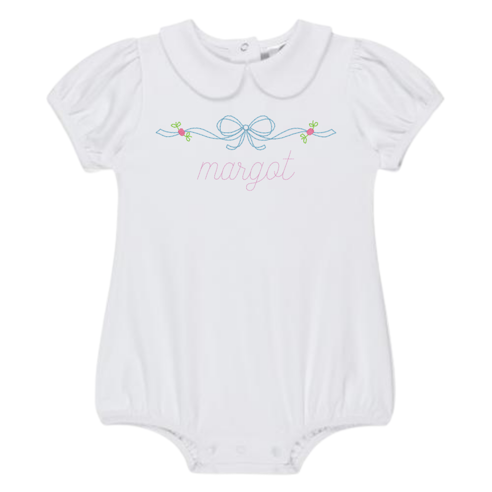 Short Puff Sleeved Peter Pan Bubble