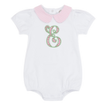 Short Puff Sleeved Peter Pan Bubble with Gingham Collar