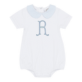 Short Sleeved Peter Pan Bubble with Gingham Collar