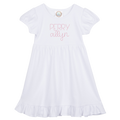 Short Sleeve Empire Waist Ruffle Dress