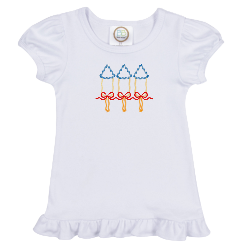 Short Sleeve Ruffle Tee Shirt