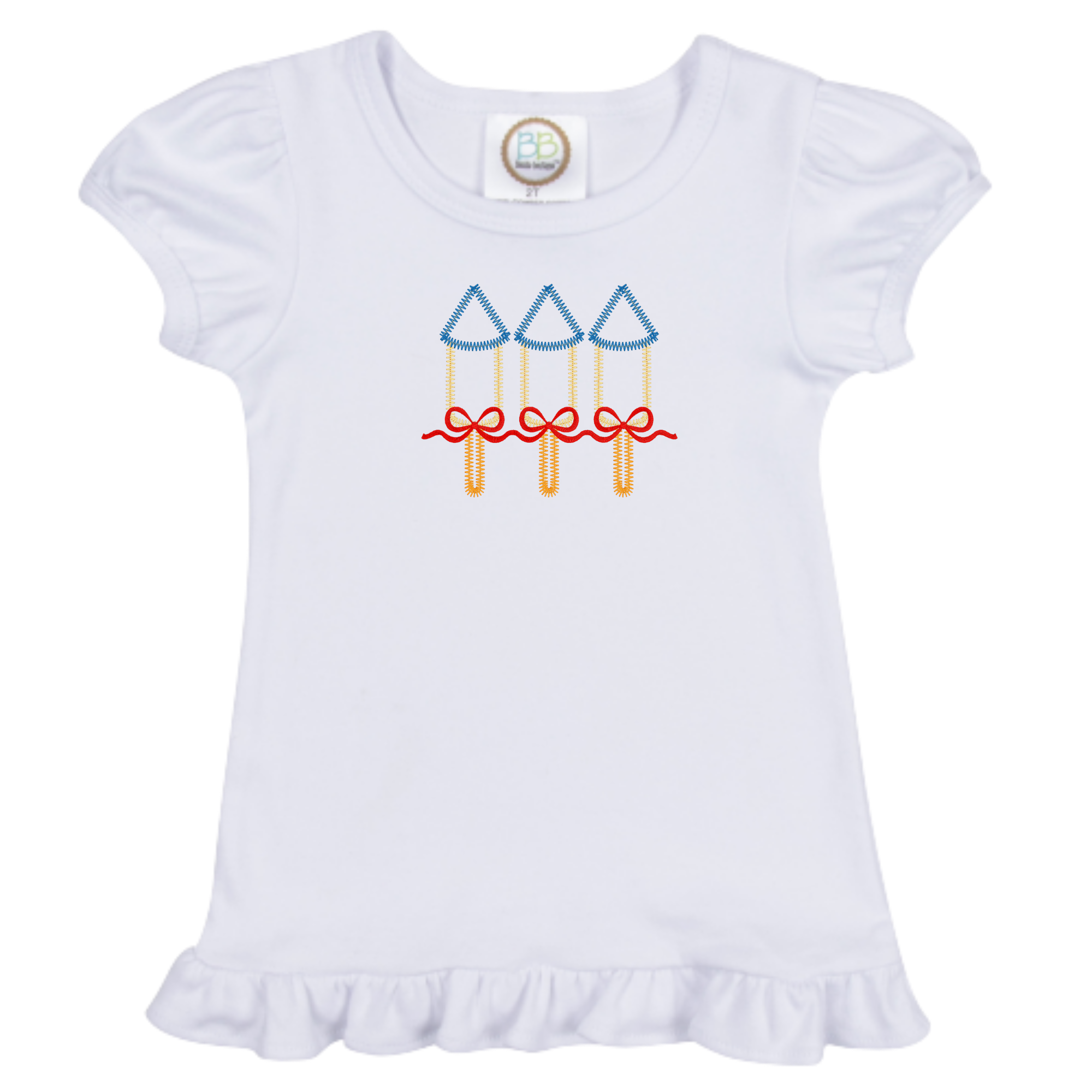 Short Sleeve Ruffle Tee Shirt